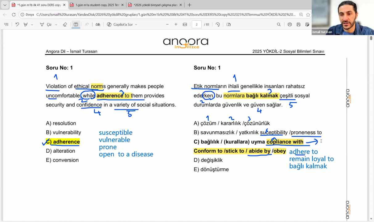 2026 MAYIS E-YÖKDİL SOSYAL ONLINE KAMP İSMAİL TURASAN