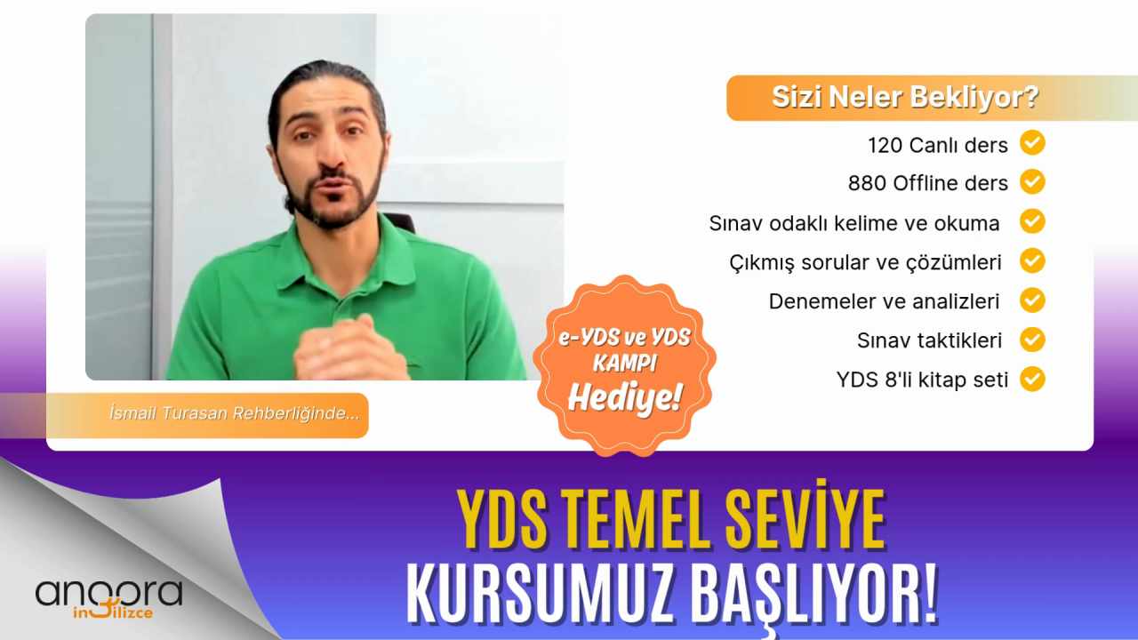 2025 KASIM YDS Temel Seviye SALI CUMA SABAH GRUBU İSMAİL TURASAN